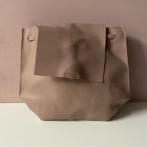 Francesca’s Nudish Blush Pink Lightweight Soft Faux Leather BackPack NWT